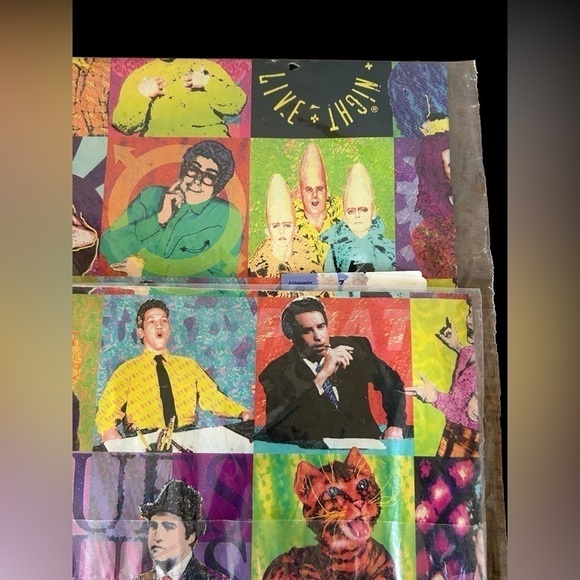 TWO Packages Of Vintage SNL Saturday Night Live Wrapping Paper UNOPENED - Picture 4 of 5